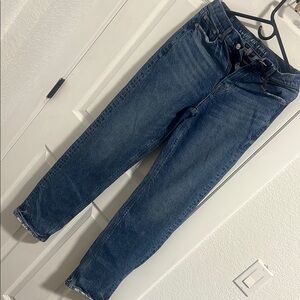 American Eagle Outfitters Women's Straight Leg Jeans - Dark Blue